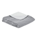 3 Piece Clipped Jacquard Duvet Cover Set Queen Gray Polyester