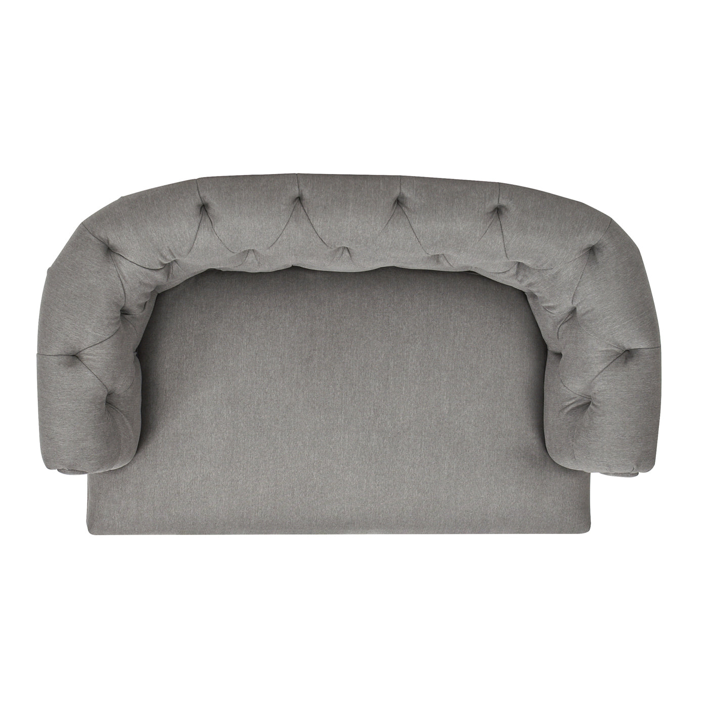 Kiki 36.5" Chesterfield Dog Sofa Bed, Medium, Uptown Gray Stain Resistant High Performance Polyester Gray Foam Polyester