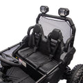 24V Two Seater Kids Ride On Utv W Parents Control,400W Super Power,Four Wheel Suspension,Led Light With Rear Searchlight,Bluetooth,Mp3,Music,Rear Storage Space,Speeds 3.73 4.97Mph For Kids Aged 3 . Black 50 99 Lbs Polypropylene