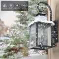 Large Outdoor Wall Lamps With Glass Supports Multiple Types Of Light Bulbs 1 Pack Black Modern Glass Aluminium