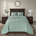 Reversible Quilt Set Seafoam Twin Twin Xl Seafoam Cotton