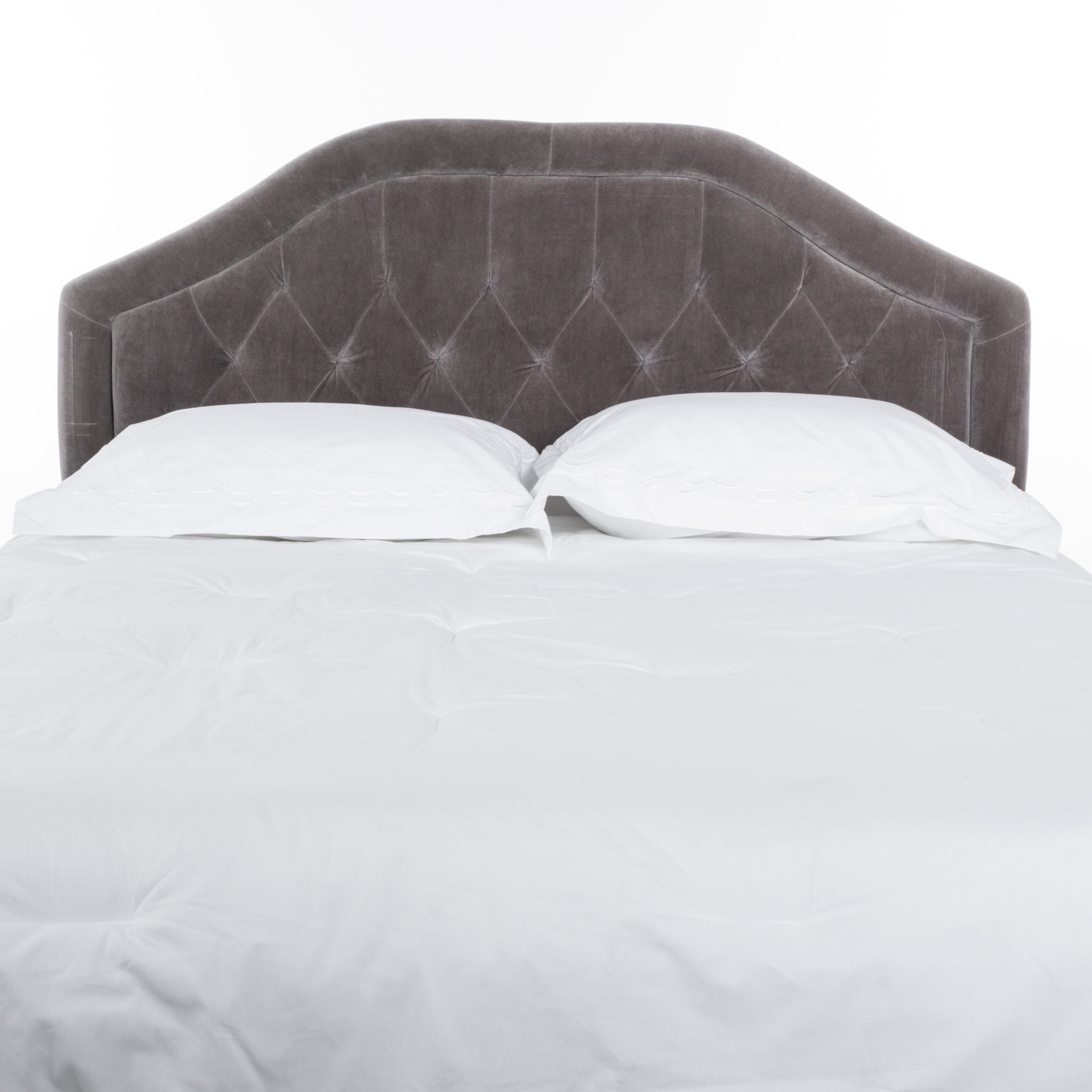 Earlton Headboard Full Grey Fabric