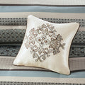 7 Piece Comforter Set Blue King King Blue Polyester