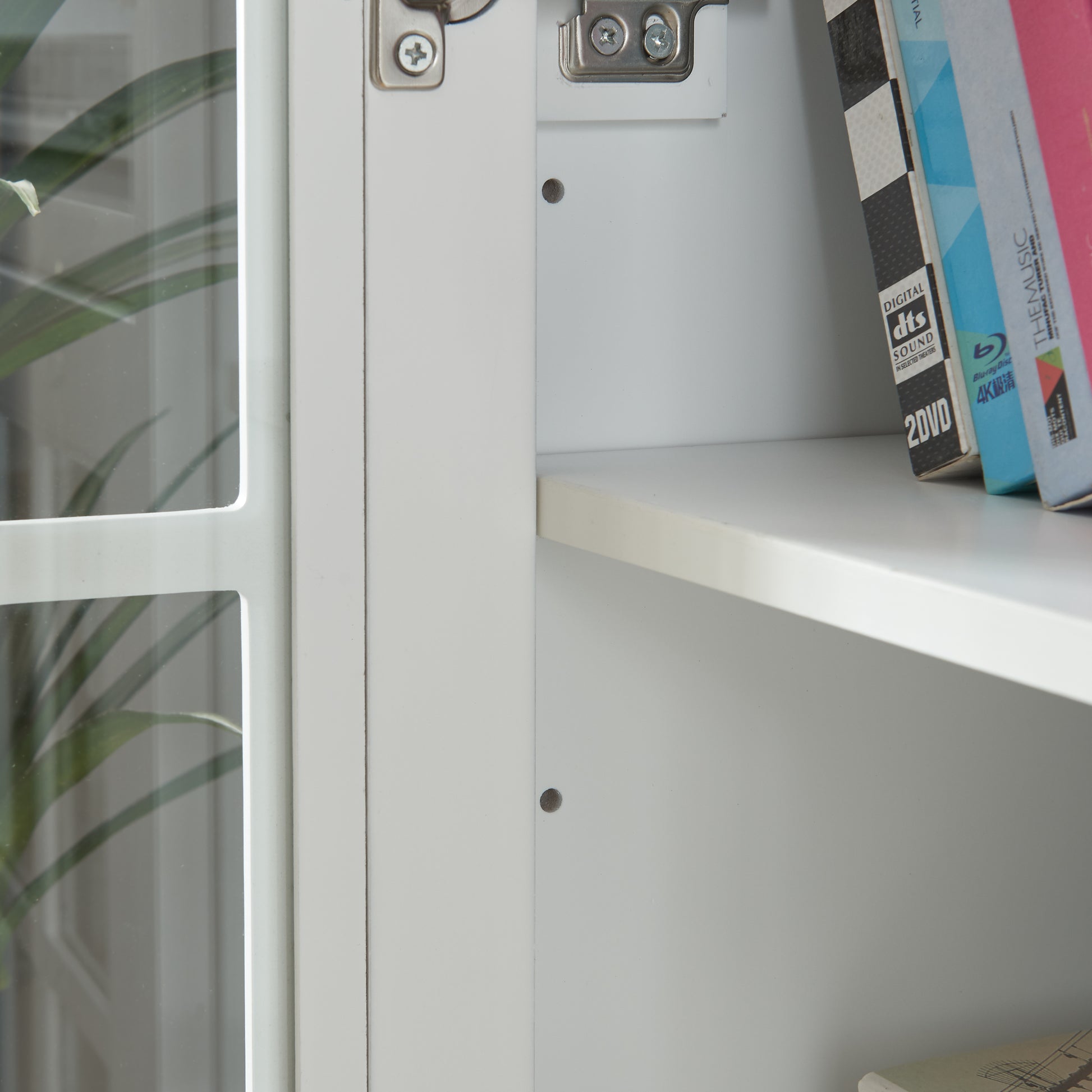 Buffet Table Sideboard With 4 Doors White Adjustabel Shelves Mdf