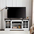 Multipurpose Sliding Door Tv Cabinet Large Storage Cabinet With 2 Sliding Glass Doors, Tv Desk Storage Rack, Adjustable Shelves For Tvs Up To 65