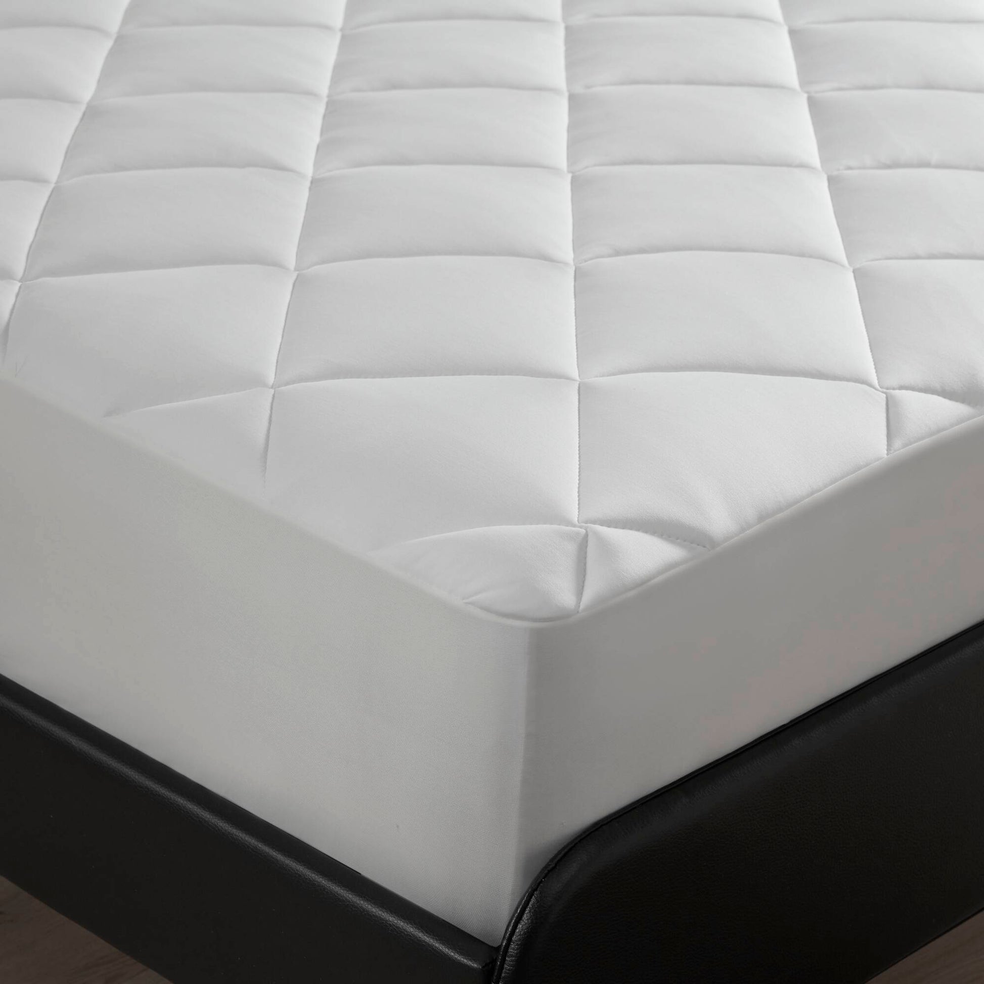 Overfilled Deep Pocket Mattress Pad White Full White Nylon Full