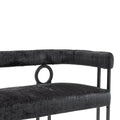 Coolmore Modern Loveseat 2 Seater Sofa Chenille Fabric Couch With Arms And Metal Legs For Living Room, Home Office, Studio Black Chenille Black Primary Living Space Soft Foam Chenille