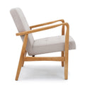 Beige Fabric Mid Century Modern Club Chair Beige Fabric
