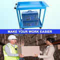 Tool Cart On Wheels, Heavy Duty Steel Utility Cart W Lockable Wheels, 400 Lbs Capacity Industrial Service Cart For Garage, Warehouse, Workshop Two Layer Bright Blue Blue Abs Steel Q235