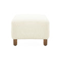 Comfortable Ottoman, White White Polyester Wood Polyester Or Polyester Blend Backless Solid Casual,Modern Pine Rectangle Armless Polyester Polyester