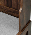 Hall Tree With 6 Hooks And Hinged Lid, Coat Hanger, Entryway Bench, Storage Bench, 3 In 1 Design, 69Inch, For Entrance, Hallway Brown Mdf