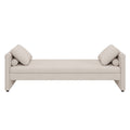 Modern Upholstered Chaise Lounger Daybed With Pillows Small Single Daybed, No Mattress Needed, Perfect For Living Rooms & Home Office,Linen Fabric, Beige Beige Linen