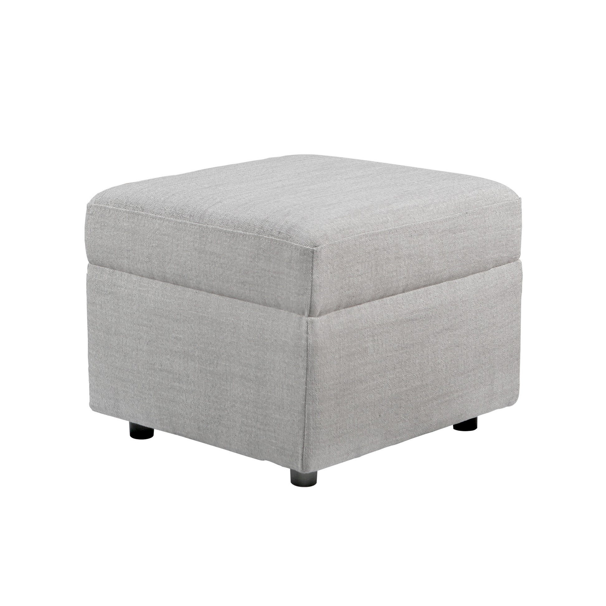 Soho Ottoman In Grey Grey Fabric