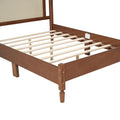 3 Pieces Bedroom Set With Full Size Wooden Bed Frame, 1 Vintage Nightstand And 1 Makeup Vanity Set With Stool,Walnut Expected Arrival Time: 08.23 Full Walnut 3 Piece Set Wood