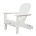 Hdpe Folding Adirondack Chair, Ultra Durable Weather Resistant Design, Easy Folding Design, 300 Lb Capacity, White White Hdpe