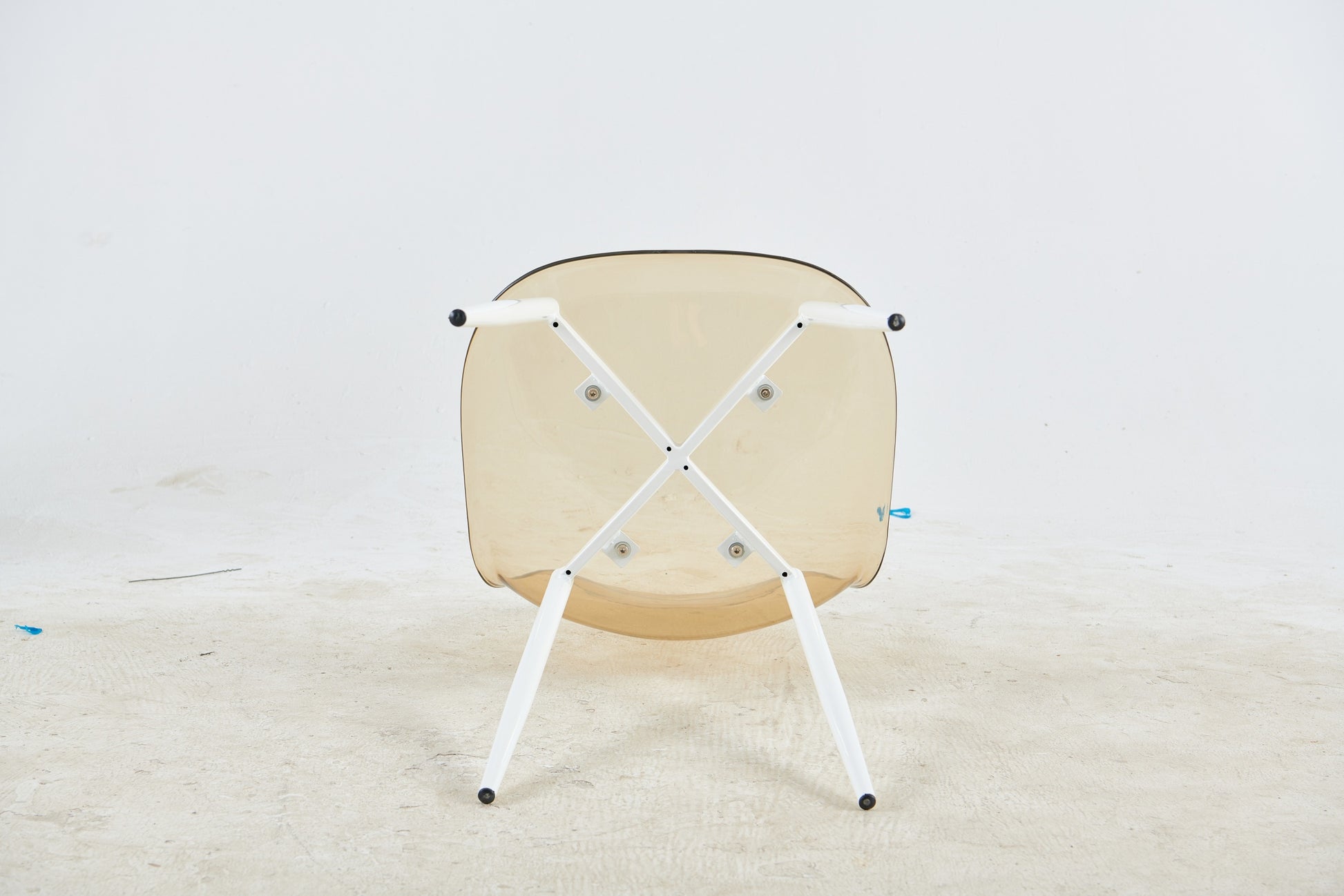 Dining Chair,Set Of 4,Metal Leg,Plastic Seat,Transparent Yellow Yellow White Iron Plastic