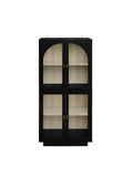 Storage Cabinet With Acrylic Door For Living Room, Dining Room, Study Black Particle Board