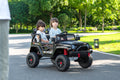 Black,24V 2 Seater Ride On Truck Car, 4Wd Motors, With 2.4G Remote Control,Metal Suspension,Soft Start,Music, Led Light,Outdoor Off Road Electric Car,Toys Gifts Black 100 149 Lbs Iron Plastic Iron