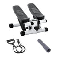 Mini Fitness Stepper, Hydraulic Fitness Stepper With Resistance Bands And Display, Silent Design, Weight Capacity 300Lbs, Portable Stepper For Total Body Workout,11.3