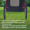 Dog Bike Trailer,Mesh Dog Cart With 3 Entrances, Safety Flag, 8 Reflectors, Folding Pet Carrier Wagon With 20 Inch Wheels, Bicycle Carrier For Medium And Small Sized Dogs Red Black Fabric Steel