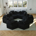 54''L Chenille Sponge Single Sofa,No Assembly Required,Fluffy Modern Sleeper Chair For Living Room, Bedroom, Lounge And Projection Room Black Foam Chenille 1 Seat