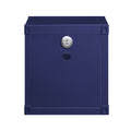 Blue Nightstand With Open Shelf Blue Bedroom Rectangle Contemporary,Industrial Shelf Metal