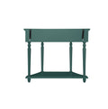 1 Drawer End Table,Side Table,Elegant Carved 1 Drawer End Table For Living Room Bed Room Study Entryway Dark Green American Design Mdf