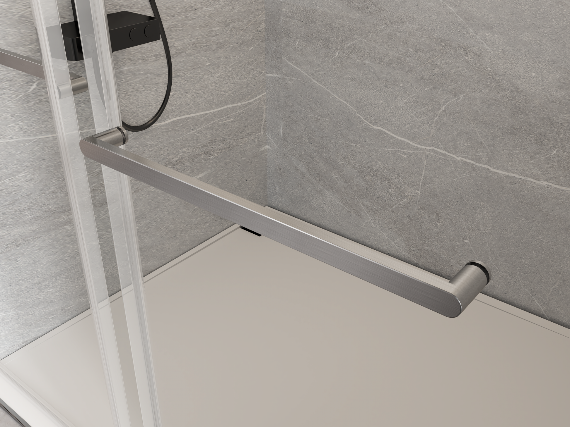 Shower Door Handle Only, 24D02P06 Chx Chrome Stainless Steel