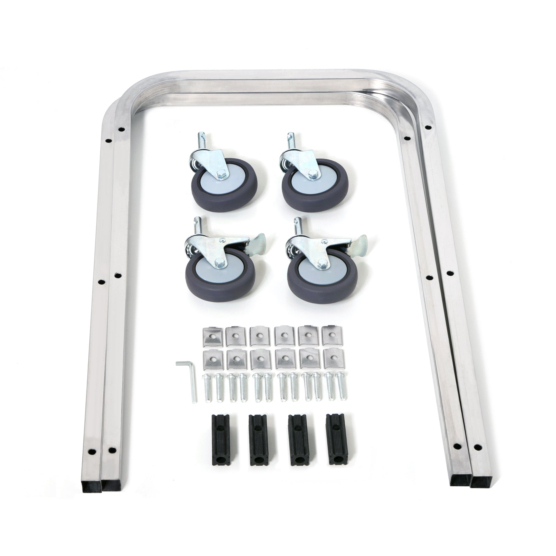 3 Tier Stainless Steel Cart, Serving Cart With Wheels, Restaurant, Household, Service Trolley, 360 Rotation Storage Cart With Locking Wheels 37.4 * 19.2 * 36.6'' L*W*H Rolling Kitchen Food Cart White Silver Stainless Steel