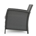 St Lucia Chair Grey Pe Rattan Iron Waterproof Fabric