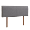 Grey Curved Adjustable Headboard King Grey Linen