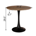 Walnut Circular Dining Table, 31.5 