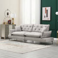 United Linen Sofaaccent Sofa Seat Sofa With Metal Feet Light Gray Linen 3 Seat