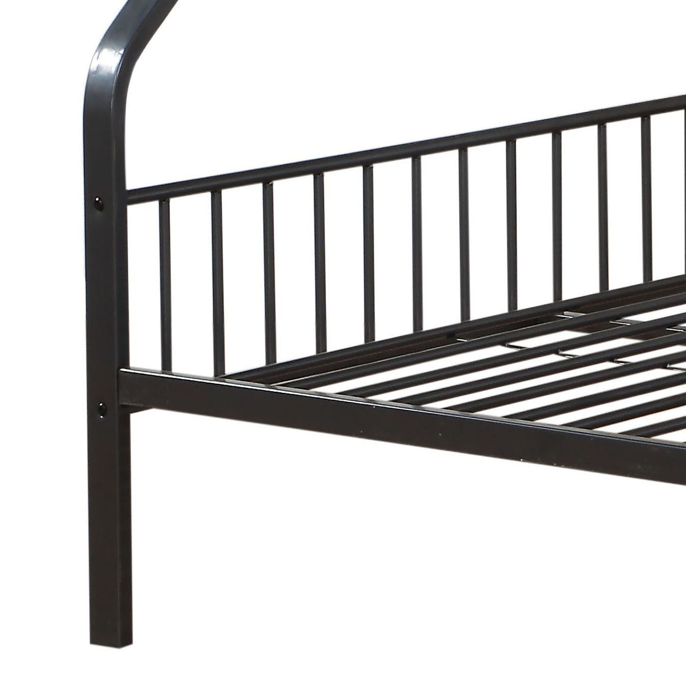 Gunmetal Twin Xl Queen Bunk Bed With Built In Ladder Gunmetal White Metal