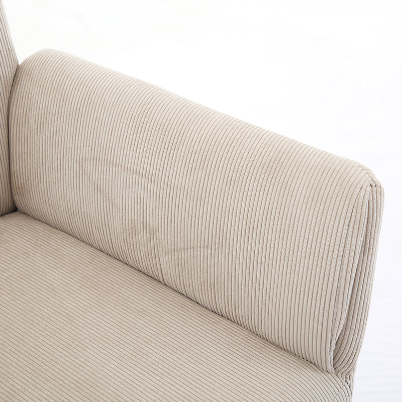 Ts Office Chair 1Pc Creamy White Creamy White Corduroy