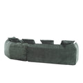 Modular Sectional Sofa, U Shaped Couch With Sofa For Five & Pillows, Modern Minimalist Chenille Fabric Large Comfy Cloud Sofas, Living Room Furniture Sets Emerald Chenille 5 Seat