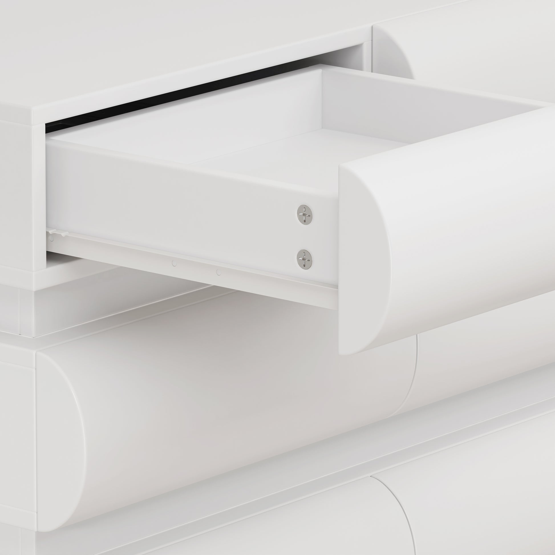 8 Drawer Dresser For Bedroom, White Dresser No Handle, Modern 8 Chest Of Drawers With Wide Storage White Mdf