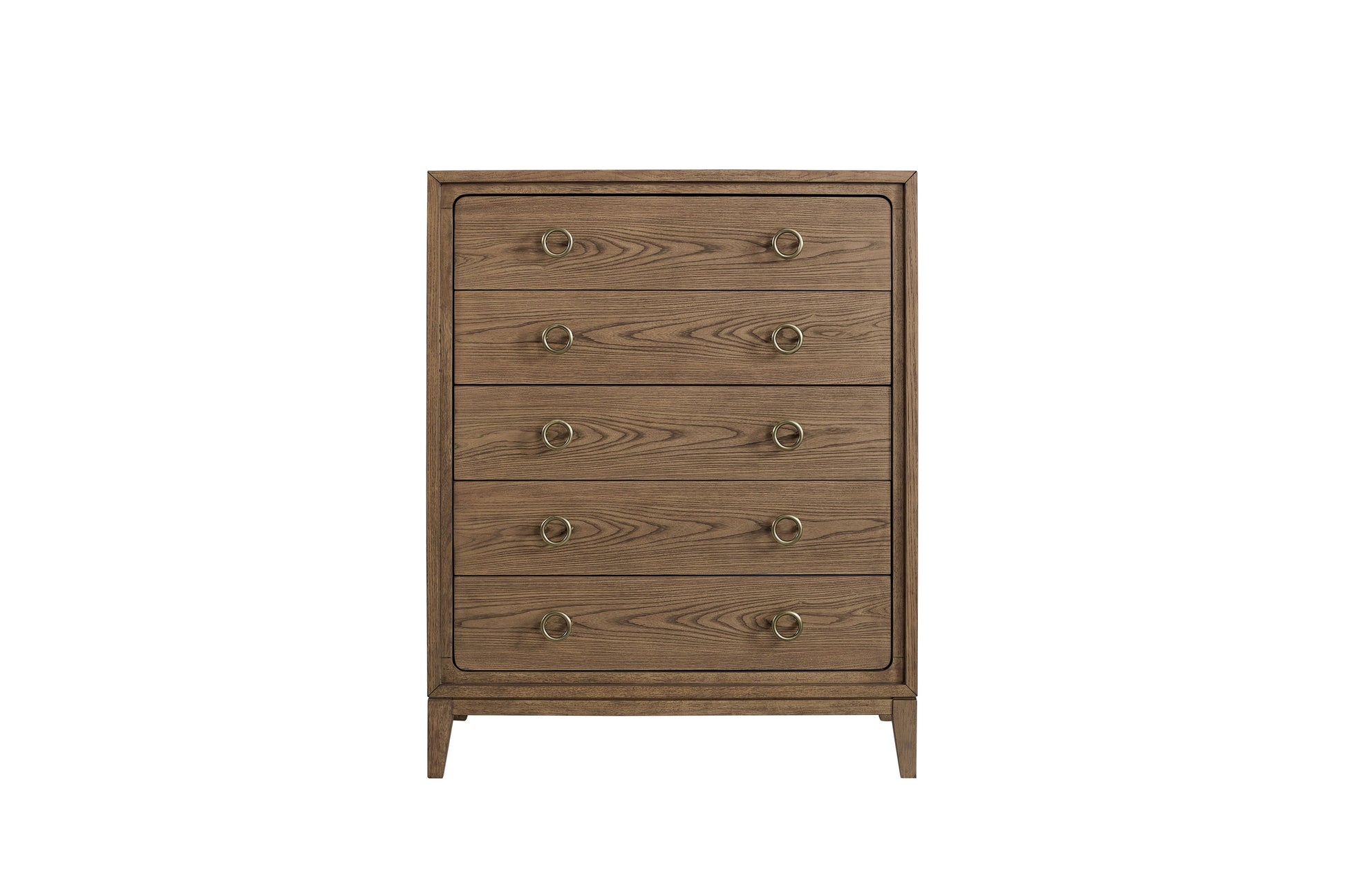 5 Drawer Dresser In Latte Finish Light Brown Solid Wood Mdf