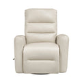 Glider Reclining Chair Swivel Motion Beigefaux Leather Upholstery Luxury Living Room Furniture, Movie Chair Beige Faux Leather Wood Primary Living Space Plywood,Solid Wood