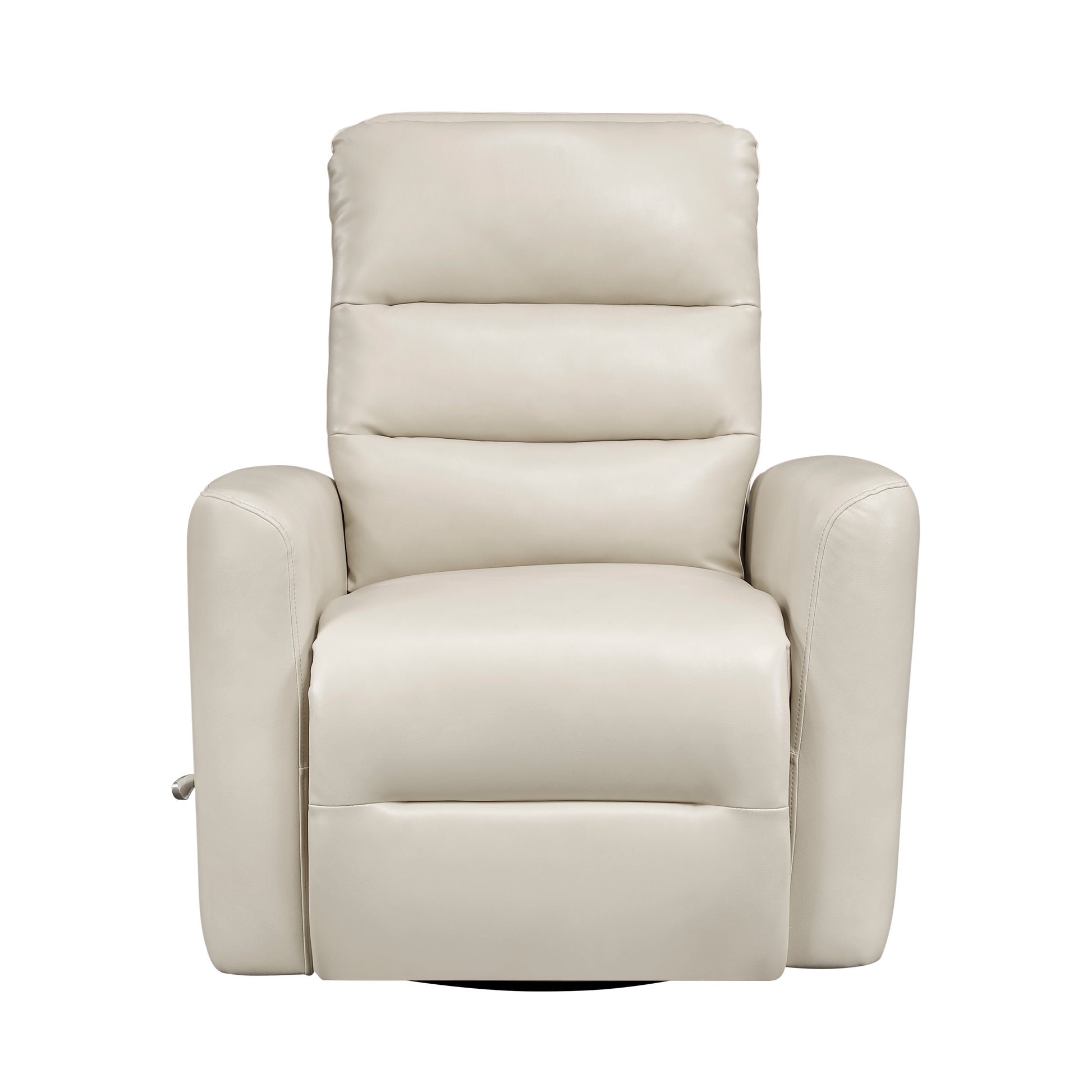 Glider Reclining Chair Swivel Motion Beigefaux Leather Upholstery Luxury Living Room Furniture, Movie Chair Beige Faux Leather Wood Primary Living Space Plywood,Solid Wood