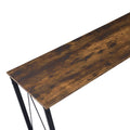 Zaidin Weathered Oak& Black Finish Writing Desk Oak Synthetic Wood