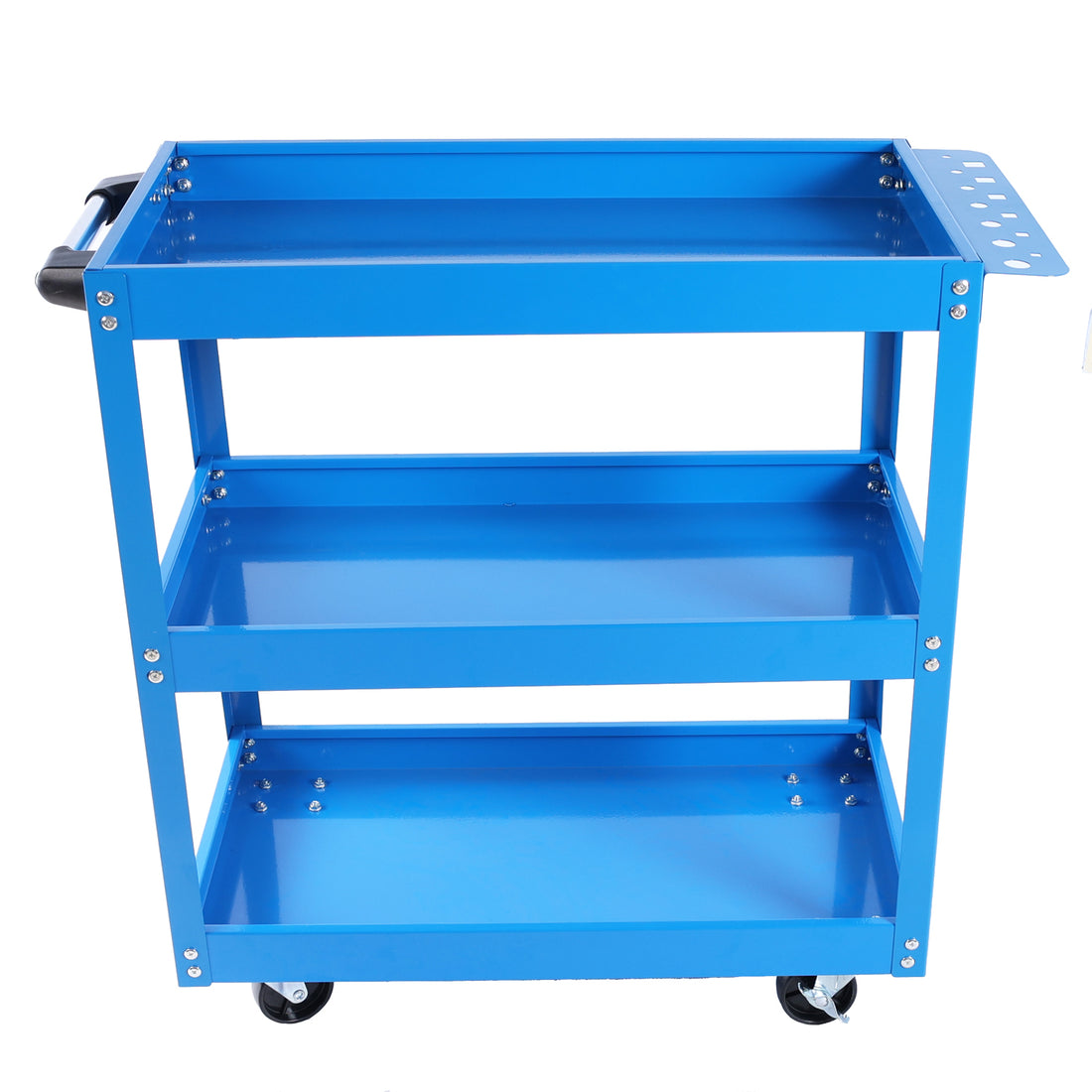 Tool Cart, 3 Tier Rolling Mechanic Tool Cart, Heavy Duty Steel Utility Cart With Lockable Wheels, 450 Lbs Capacity Industrial Service Cart For Garage, Warehouse, Workshop Blue Blue Abs Steel Q235