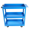 Tool Cart, 3 Tier Rolling Mechanic Tool Cart, Heavy Duty Steel Utility Cart With Lockable Wheels, 450 Lbs Capacity Industrial Service Cart For Garage, Warehouse, Workshop Blue Blue Abs Steel Q235