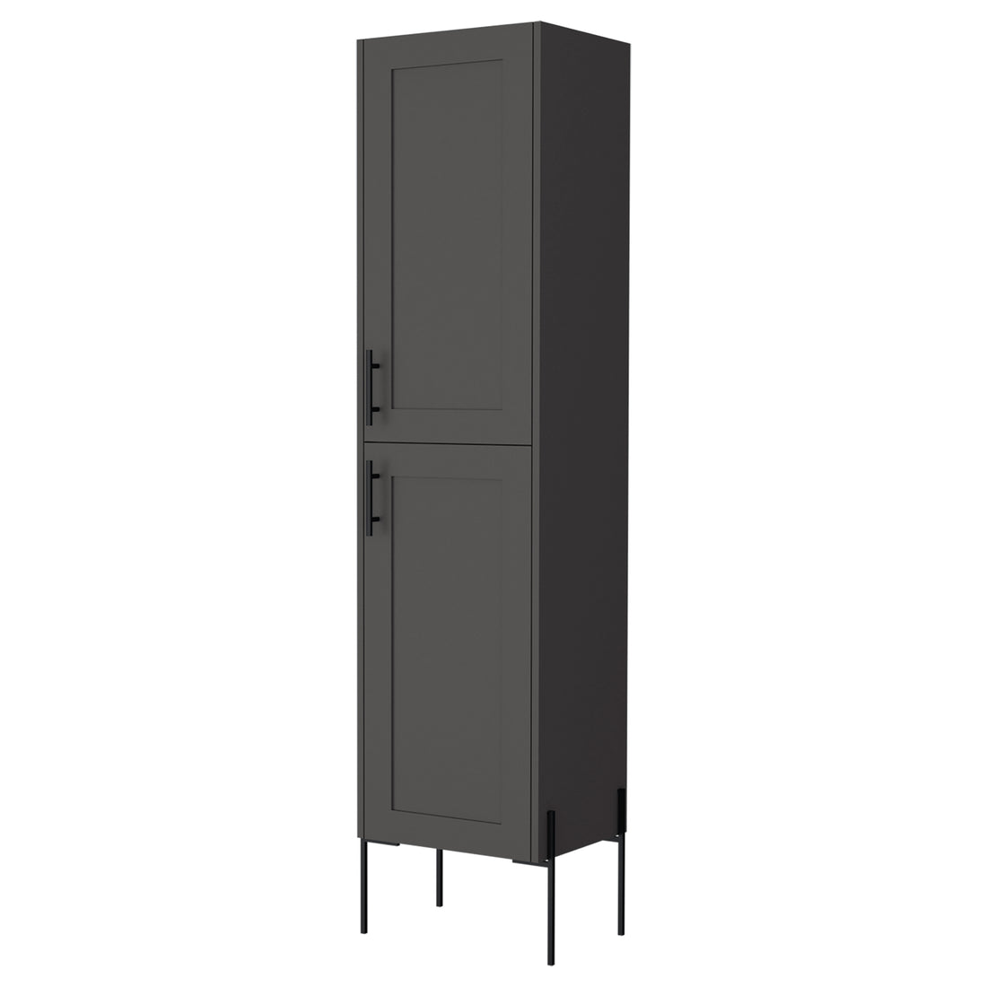 Sealy Hight Auxiliary Furniture In Melamine And 4 Shelves, Matt Gray Gray 2 4 Up To 17 In 60 In & Above Bathroom Freestanding Modern 10 15 Inches Particle Board Melamine