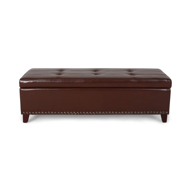 Baltimore Ottoman Chestnut Leather