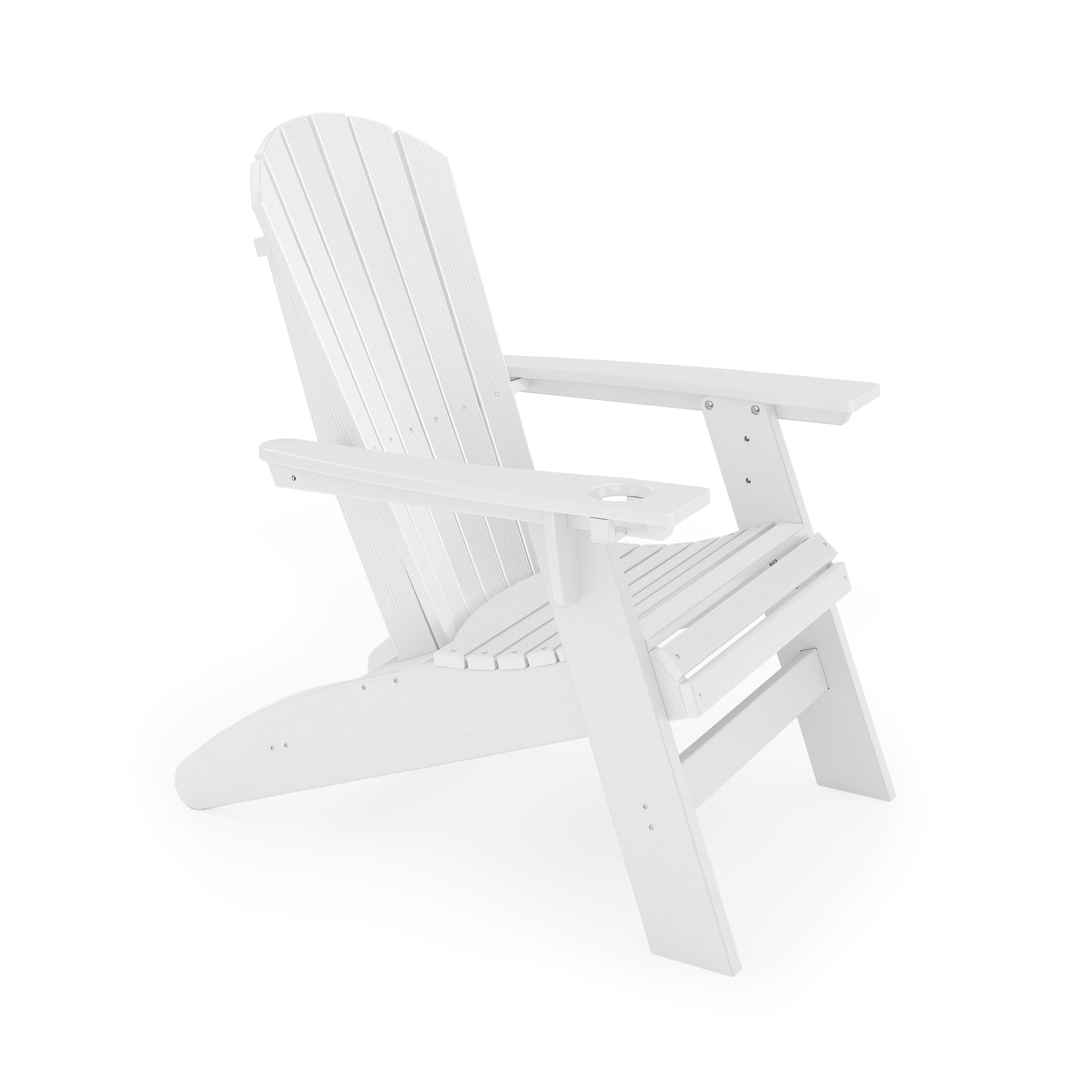 White Adirondack Chair Sturdy Hdpe Poly Lumber For Poolside, Patio, And Garden Relaxation No Adirondack White Weather Resistant Frame Garden & Outdoor American Traditional Hdpe