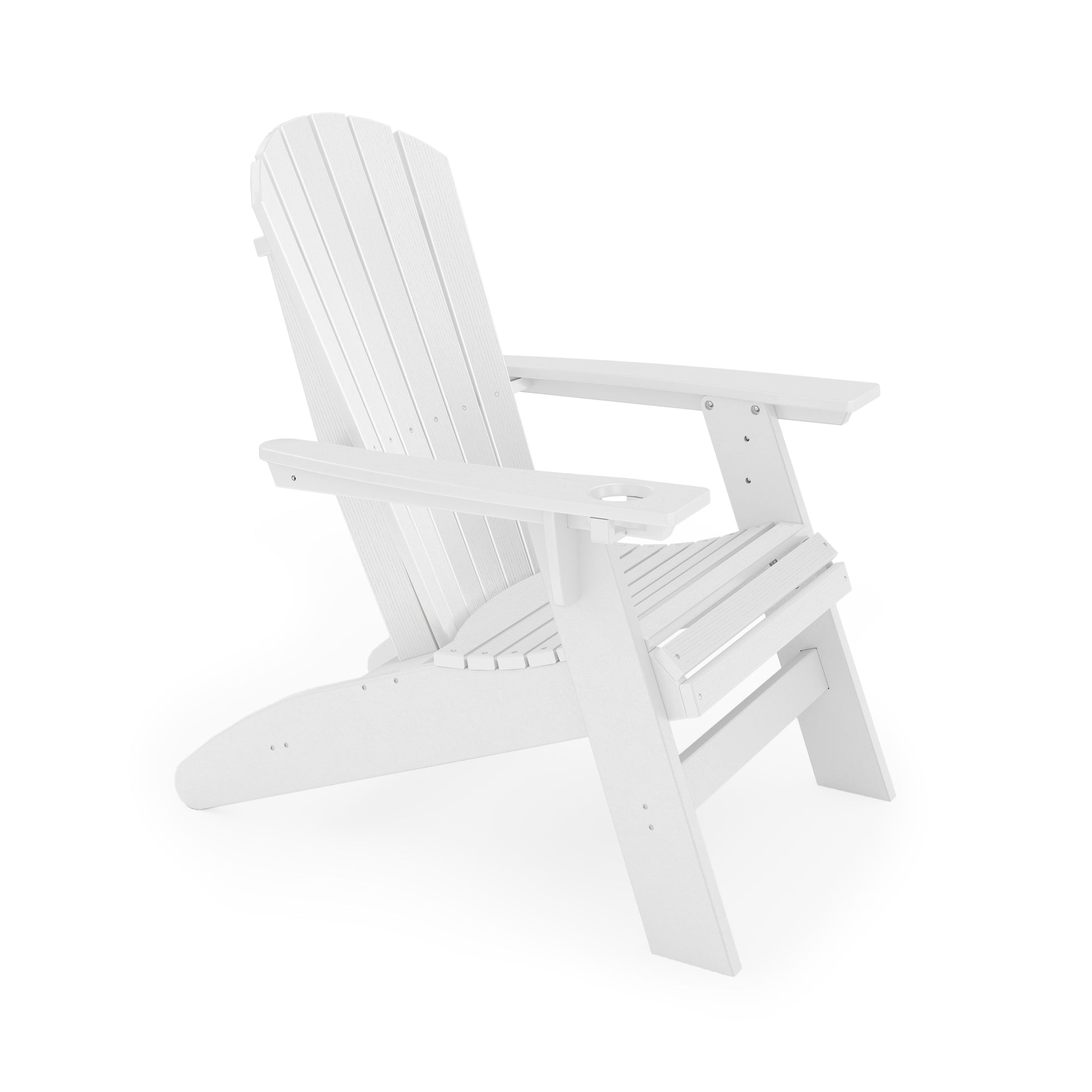 White Adirondack Chair Sturdy Hdpe Poly Lumber For Poolside, Patio, And Garden Relaxation No Adirondack White Weather Resistant Frame Garden & Outdoor American Traditional Hdpe