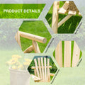 Outsunny 2 Seat Wooden Adirondack Chair, Patio Bench With Table, Outdoor Loveseat Fire Pit Chair For Porch, Backyard, Deck, Natural Natural Wood