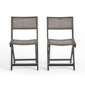 Hillside Bistro Chair,Set Of 2 Grey Brown Wood