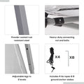 Outsunny Slant Leg Pop Up Canopy Tent With Netting And Carry Bag, Instant Sun Shelter, Tents For Parties, Height Adjustable, For Outdoor, Garden, Patio, 11.5'X11.5' Base 10'X10' Top , White White Steel